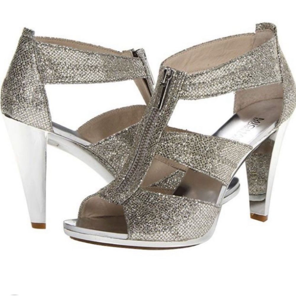 MICHAEL KORS Gold Glitter Heels